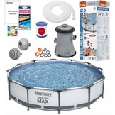 Bestway Steel Pro Max - opzetzwembad - 366x76 cm - complete set