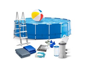 Intex Opzetzwembad 457x122 cm Blauw | Met Accessoires | 40% Korting