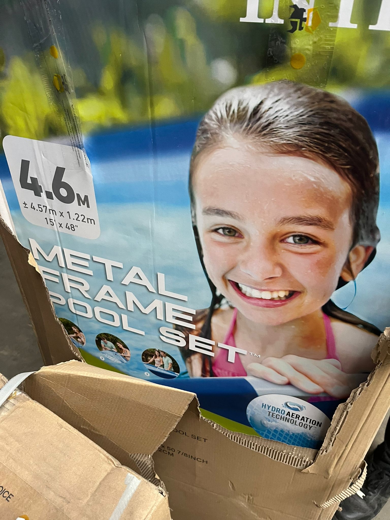 Intex opzetzwembad - 457x122 cm - blauw - accessoires oa. filterpomp & bal