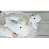 Eenhoorn Pantoffels Wit - One Size (36-41) - 35% Korting!