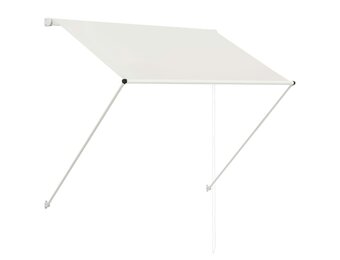 vidaXL Luifel Uittrekbaar 100x150 cm Crème - 41% Korting!