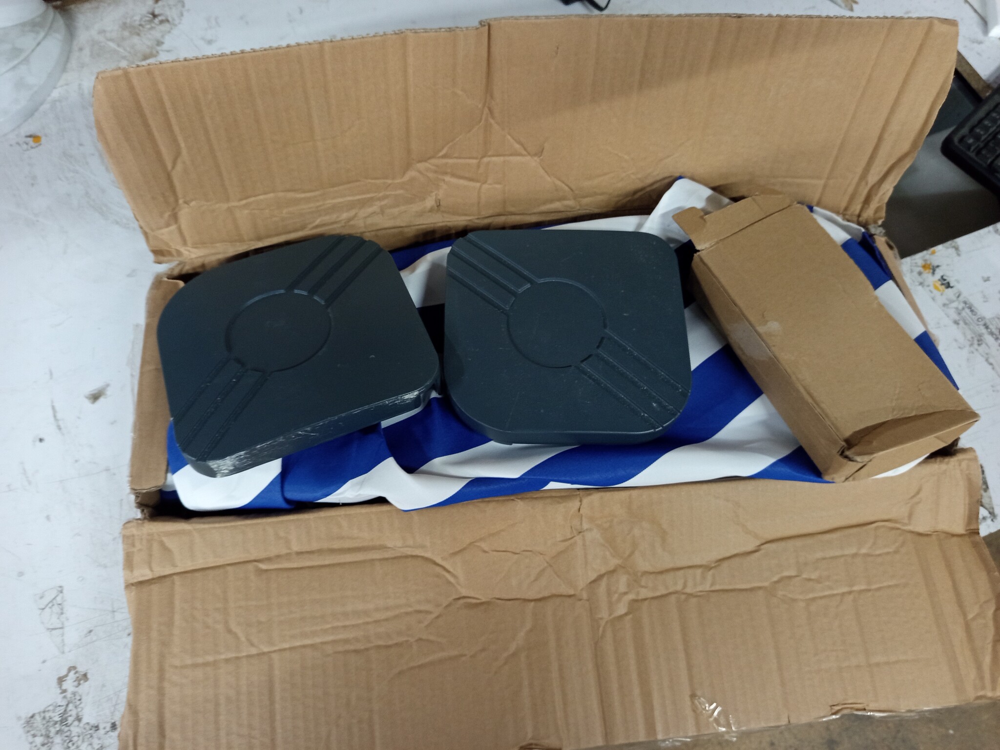 vidaXL Luifeldoek 350x250cm Blauw/Wit - 79% Korting!