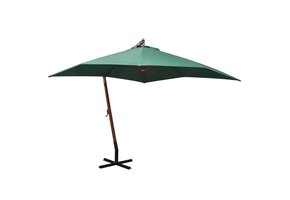 vidaXL Zweefparasol Hout 300x300cm Groen - 74% Korting!