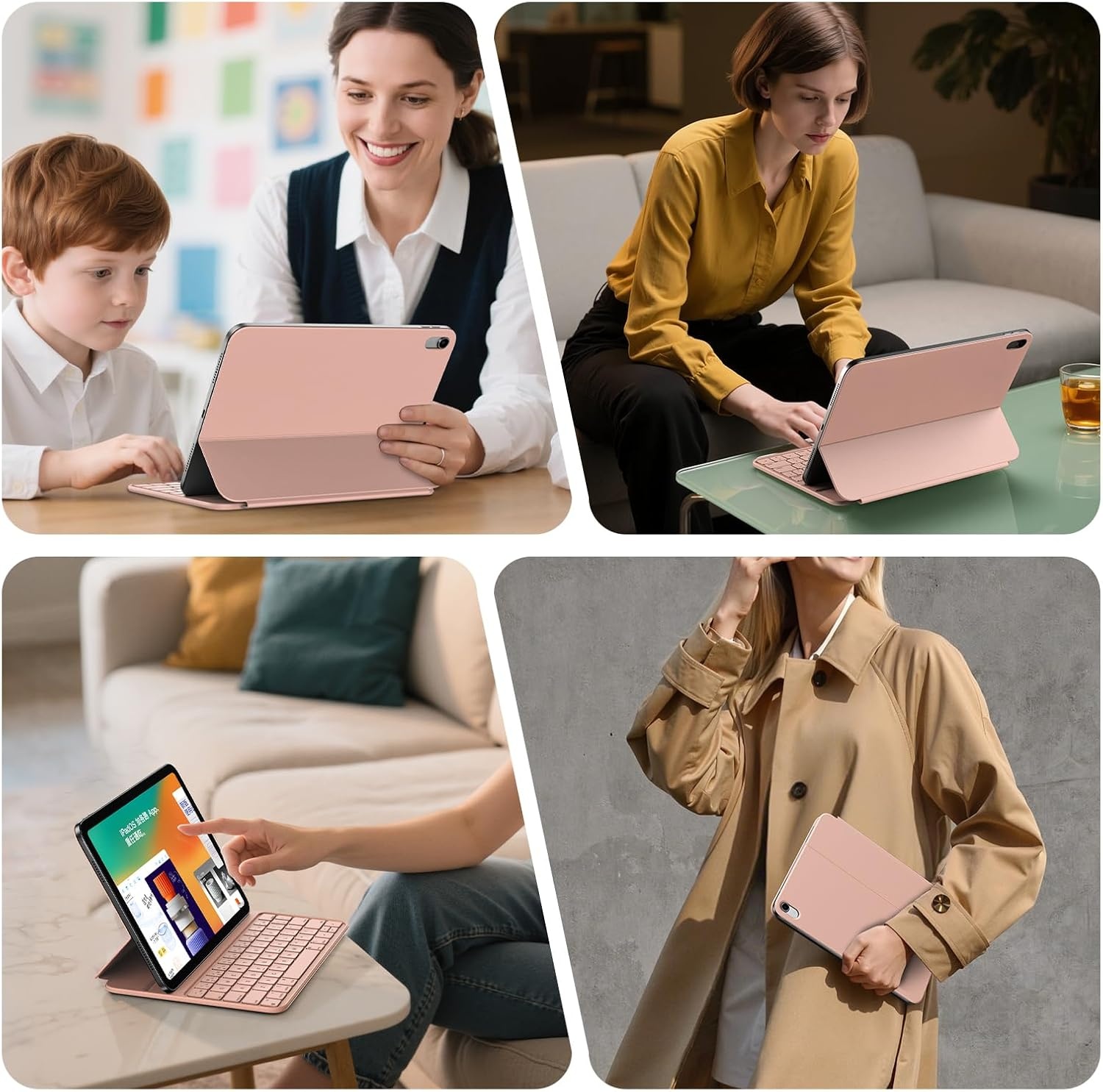 HOU Toetsenbord Cover iPad 10 Gen. Blauw - 30% Korting!