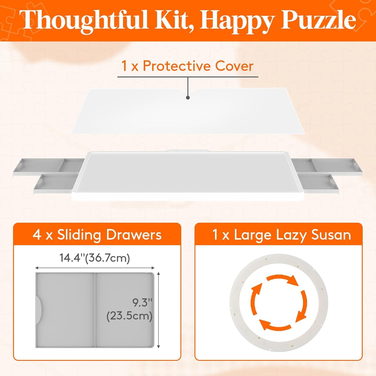 Lifewit Draaibare Puzzelplank (89x68.5cm) - 30% Korting!