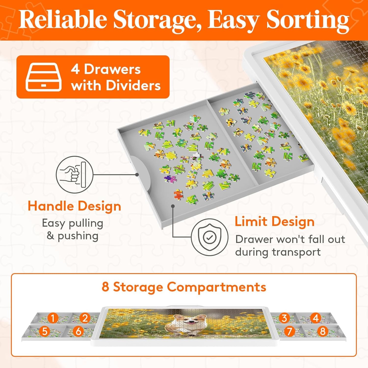 Lifewit Draaibare Puzzelplank (89x68.5cm) - 30% Korting!