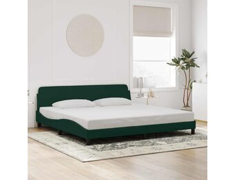 vidaXL Bedframe Fluweel 200x200cm Donkergroen - 54% Korting!