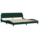 vidaXL Bedframe Fluweel 200x200cm Donkergroen - 54% Korting!