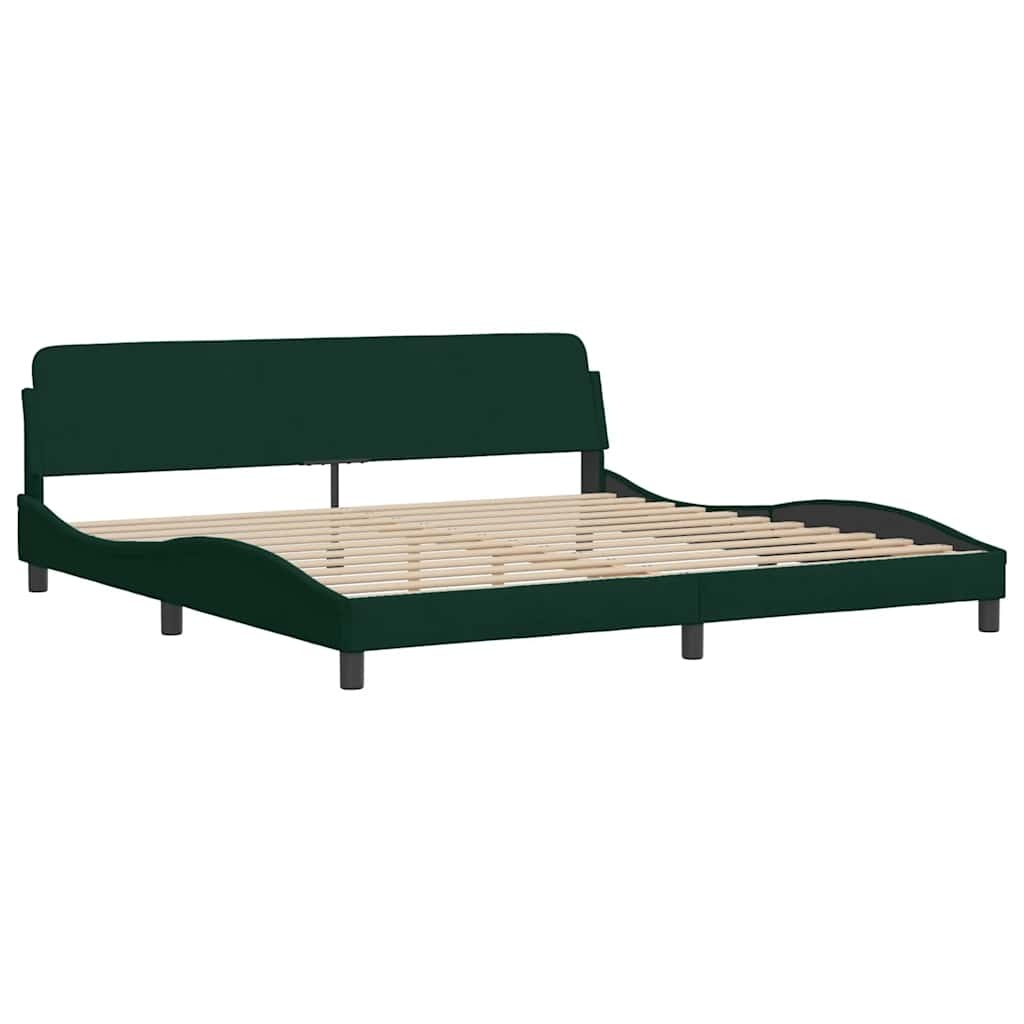vidaXL Bedframe Fluweel 200x200cm Donkergroen - 54% Korting!