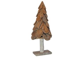 vidaXL Teakhouten Kerstboom (90 cm, Bruin) - Nu 65% Korting!