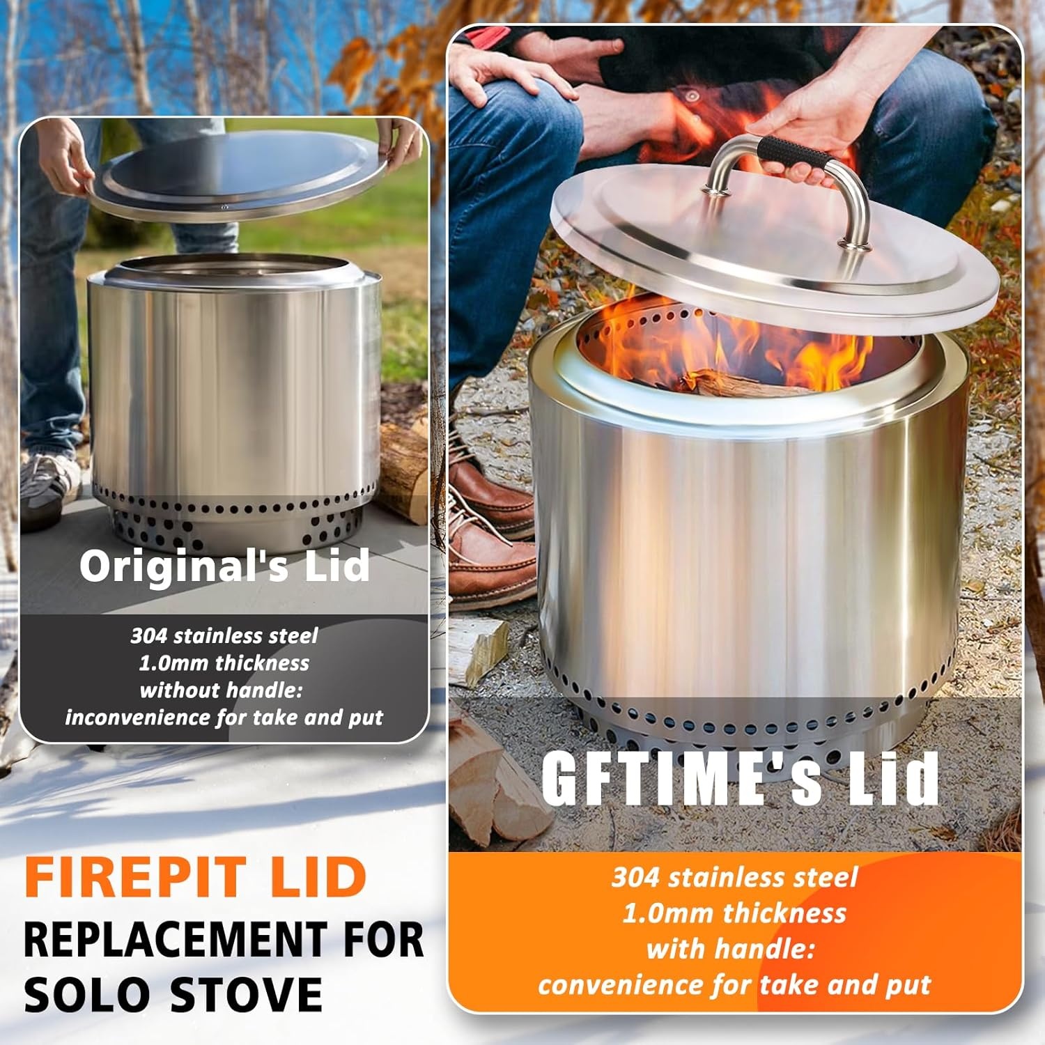 GFTIME Vuurschaal Deksel - RVS (50cm) - 30% Korting!