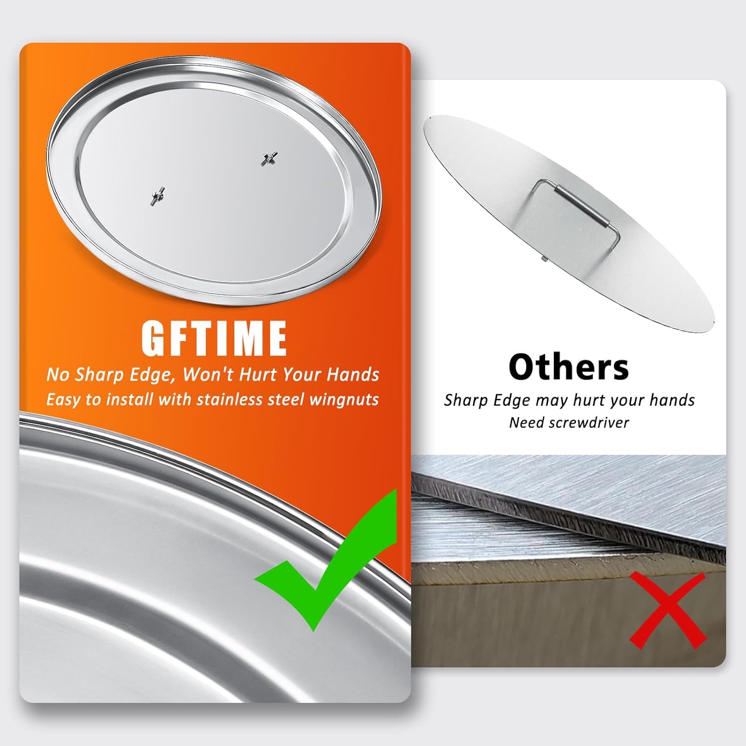 GFTIME Vuurschaal Deksel - RVS (50cm) - 30% Korting!