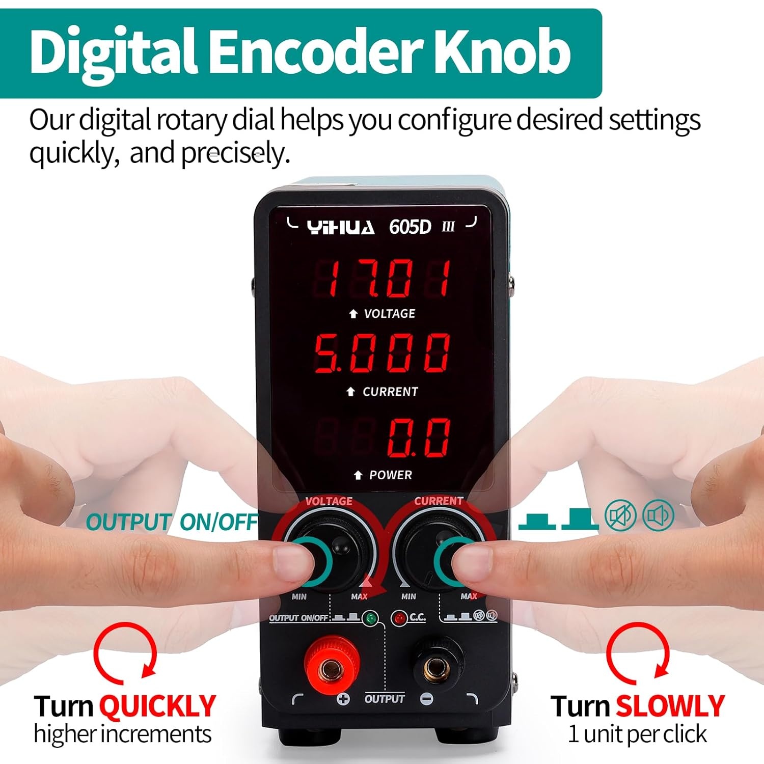 YIHUA 605D-III Lab Voeding: 60V/5A Regelbaar (30% Korting!)