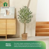 CROSOFMI Kunst Olijfboomplant 120cm - Nu 30% Korting!