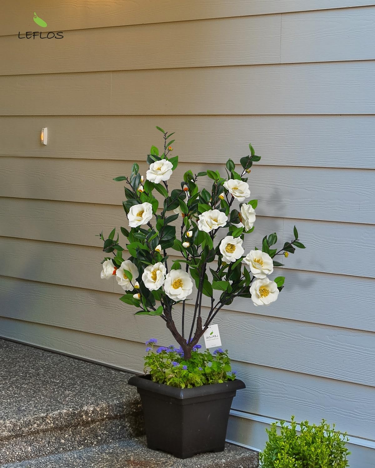 3ft Kunst Kamelia Boom - Wit, 40 Bloemen - 30% Korting!