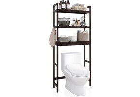 SMIBUY Bamboe Badkamerrek (Donkerbruin) - 30% Korting!