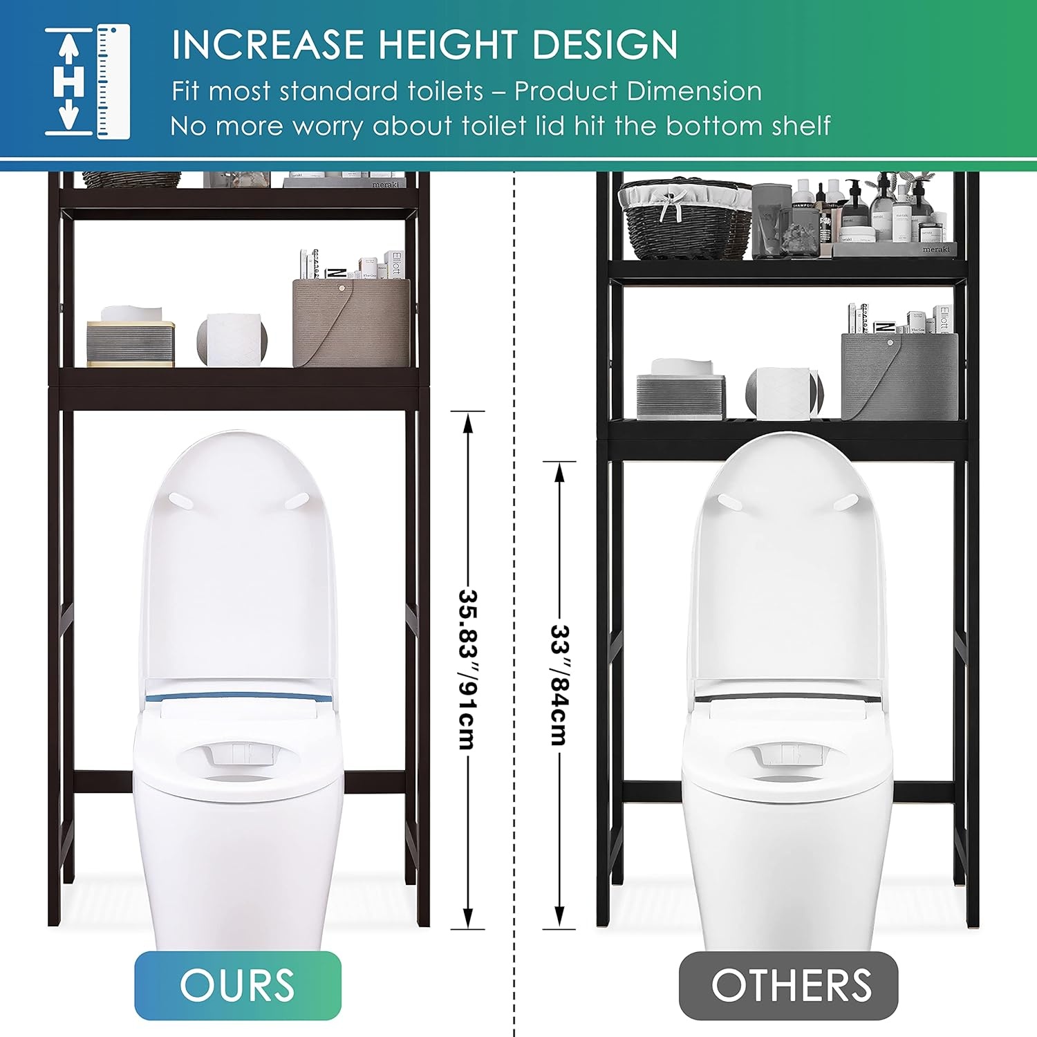 SMIBUY Bamboe Badkamerrek (Donkerbruin) - 30% Korting!