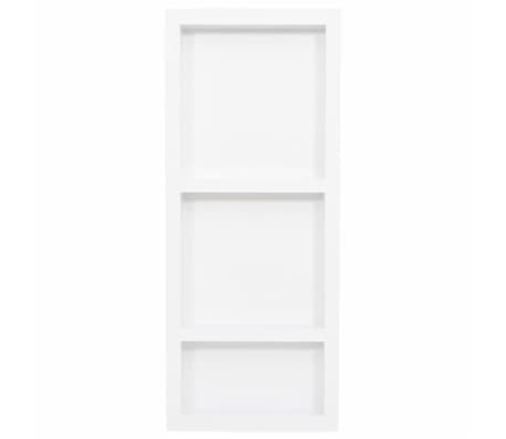 vidaXL Douchenis met 3 vakken 41x99x9 cm hoogglans wit