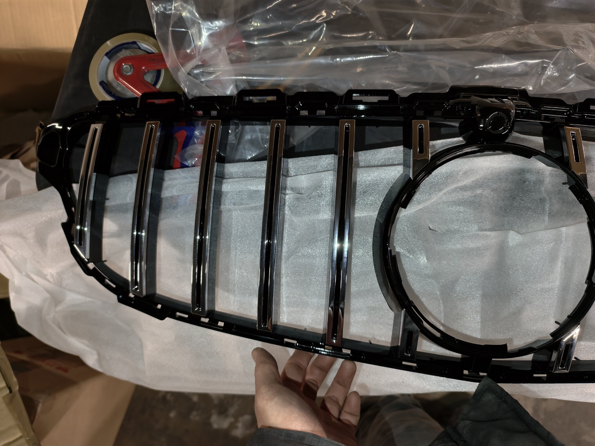 Grill Mercedes W205 Sport 14-18 - Glanzend Zwart/Chroom (50% Korting)