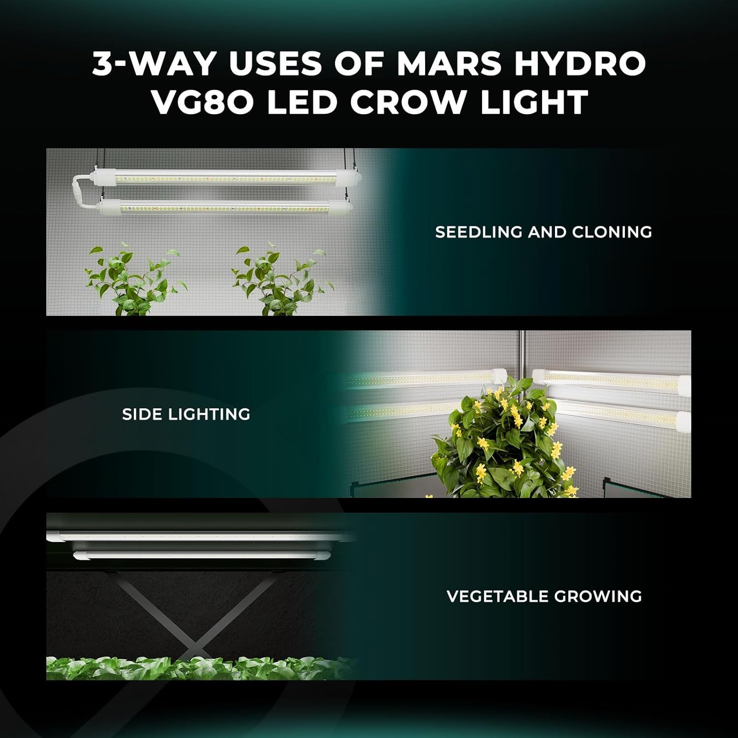 MARS HYDRO VG80 LED Plantlamp 120cm - 30% Korting