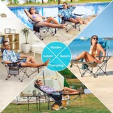 #WEJOY 2-in-1 Campingstoel, Opvouwbaar met Voetensteun - 30% Korting!