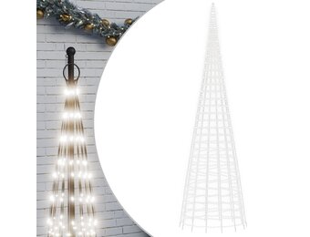 vidaXL Kerstboom vlaggenmast 3000 LEDs Koud Wit 800cm - 42% Korting