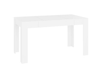 vidaXL Eettafel 140x74,5x76 cm bewerkt hout wit
