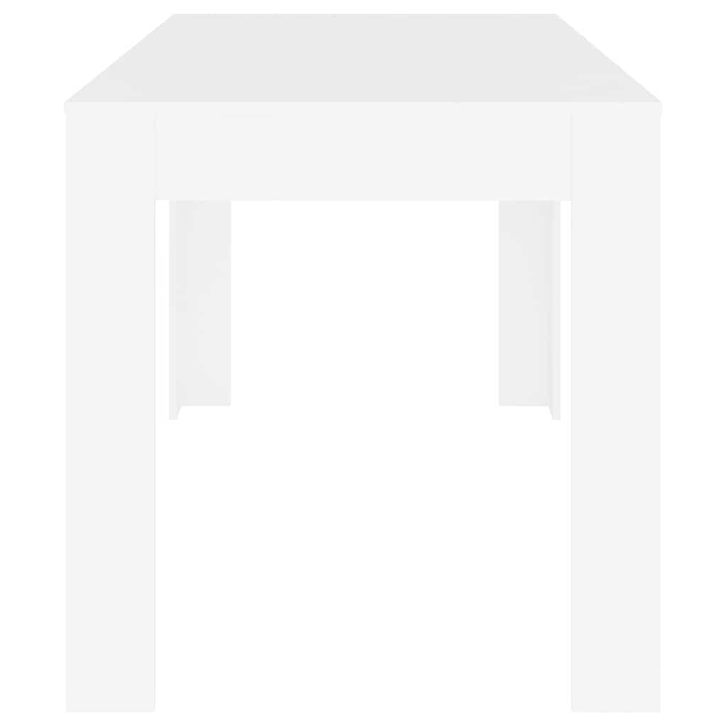 vidaXL Eettafel 140x74,5x76 cm bewerkt hout wit