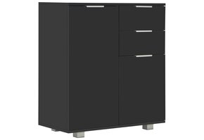 vidaXL Dressoir Hoogglans Zwart 71x35x80 cm - 55% Korting!