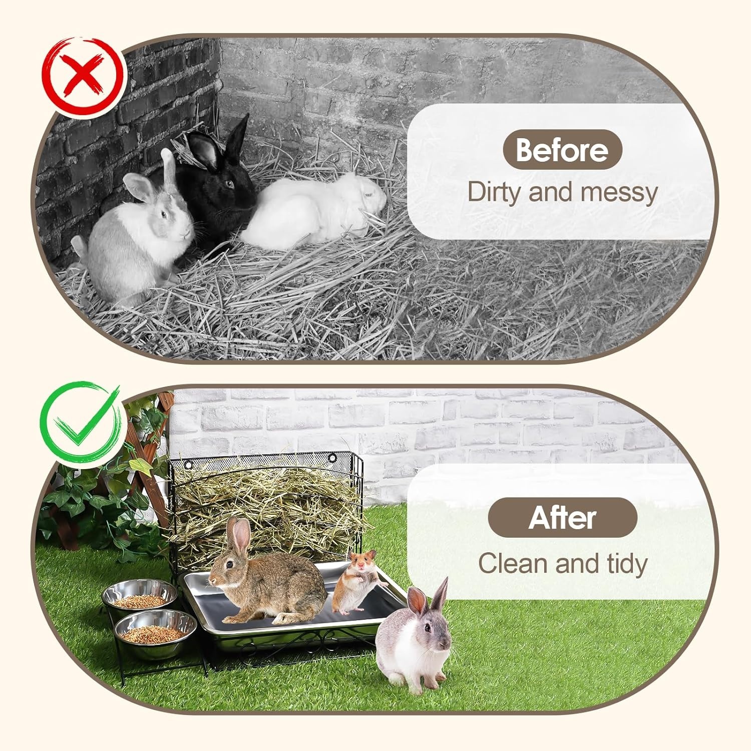 3-in-1 Konijnenvoerstation & Toilet (30% Korting!)