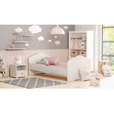 Nachtkastje Emi - Wit - 55% Korting