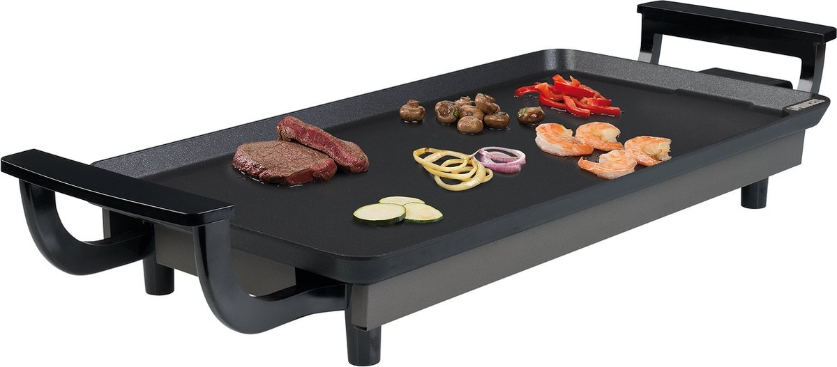 Princess Table Chef Bakplaat 102209 - Gourmet - Grillplaat - Tafelgrill -43x23cm - 6 personen - Regelbare thermostaat - 1800 Watt - Teppanyaki - Voor binnen en buiten