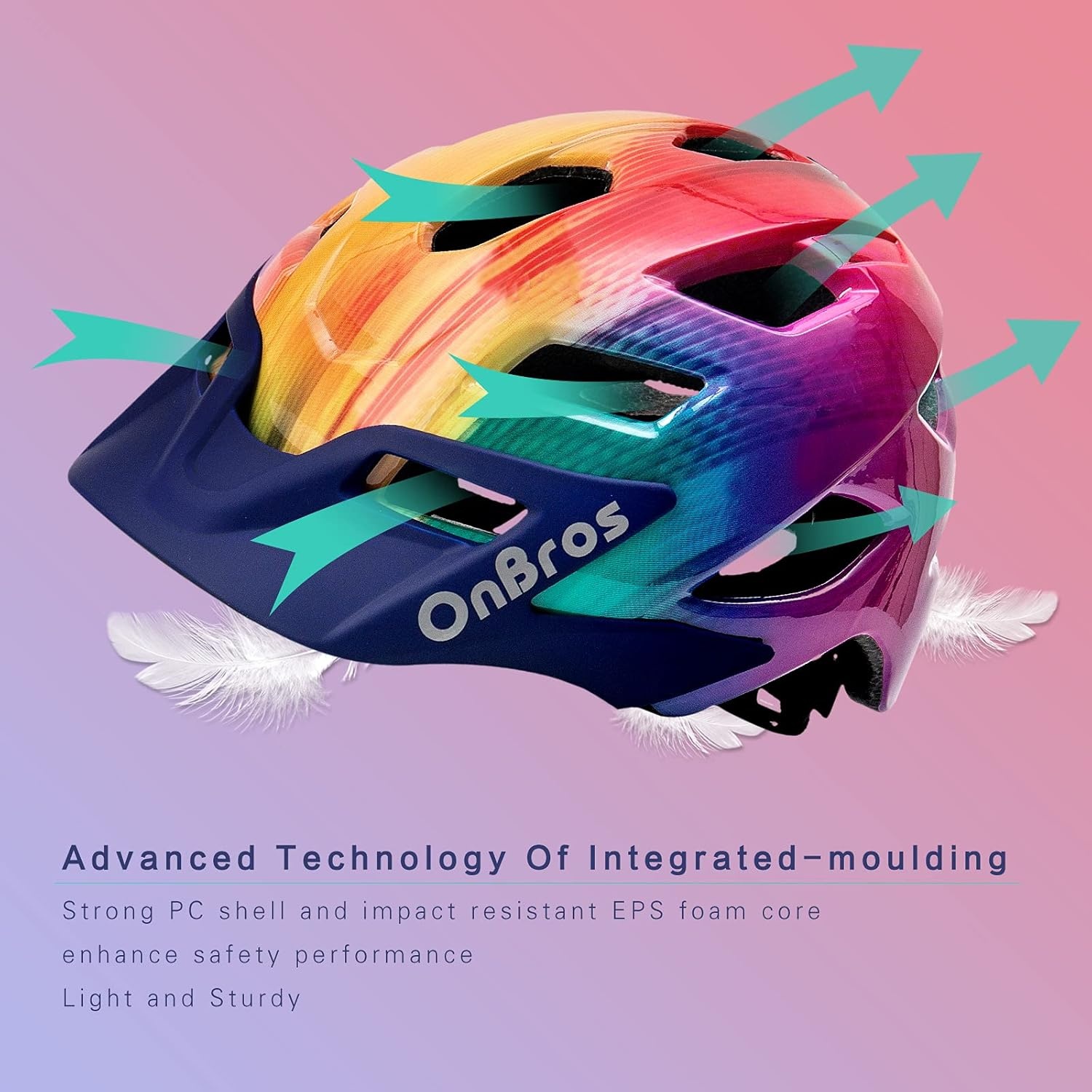 OnBros Kinderfietshelm met Vizier - 5-14 jaar, Verstelbaar (50-57cm) - 30% Korting!