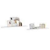 vidaXL Zwevende Wandschappen 2 st. 120x23,5 cm MDF Hoogglans Wit - 70% Korting!