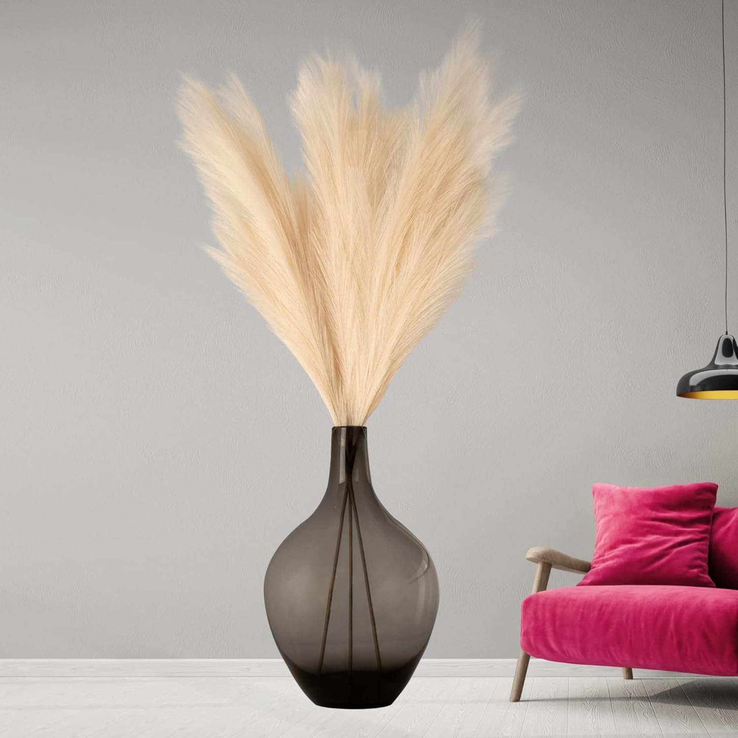 Kunst Pampasgras Beige 100cm Hoog - 30% Korting