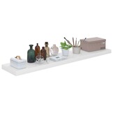 vidaXL Zwevende Wandschappen 2 st. 120x23,5 cm MDF Hoogglans Wit - 70% Korting!