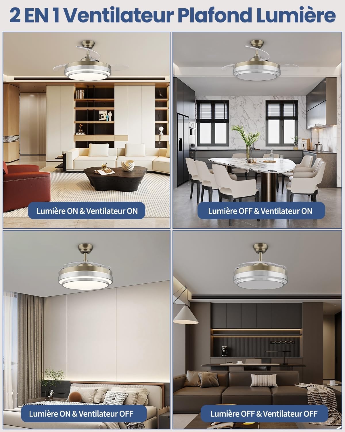 CJOY Plafondventilator met Licht (107cm) - 30% Korting!