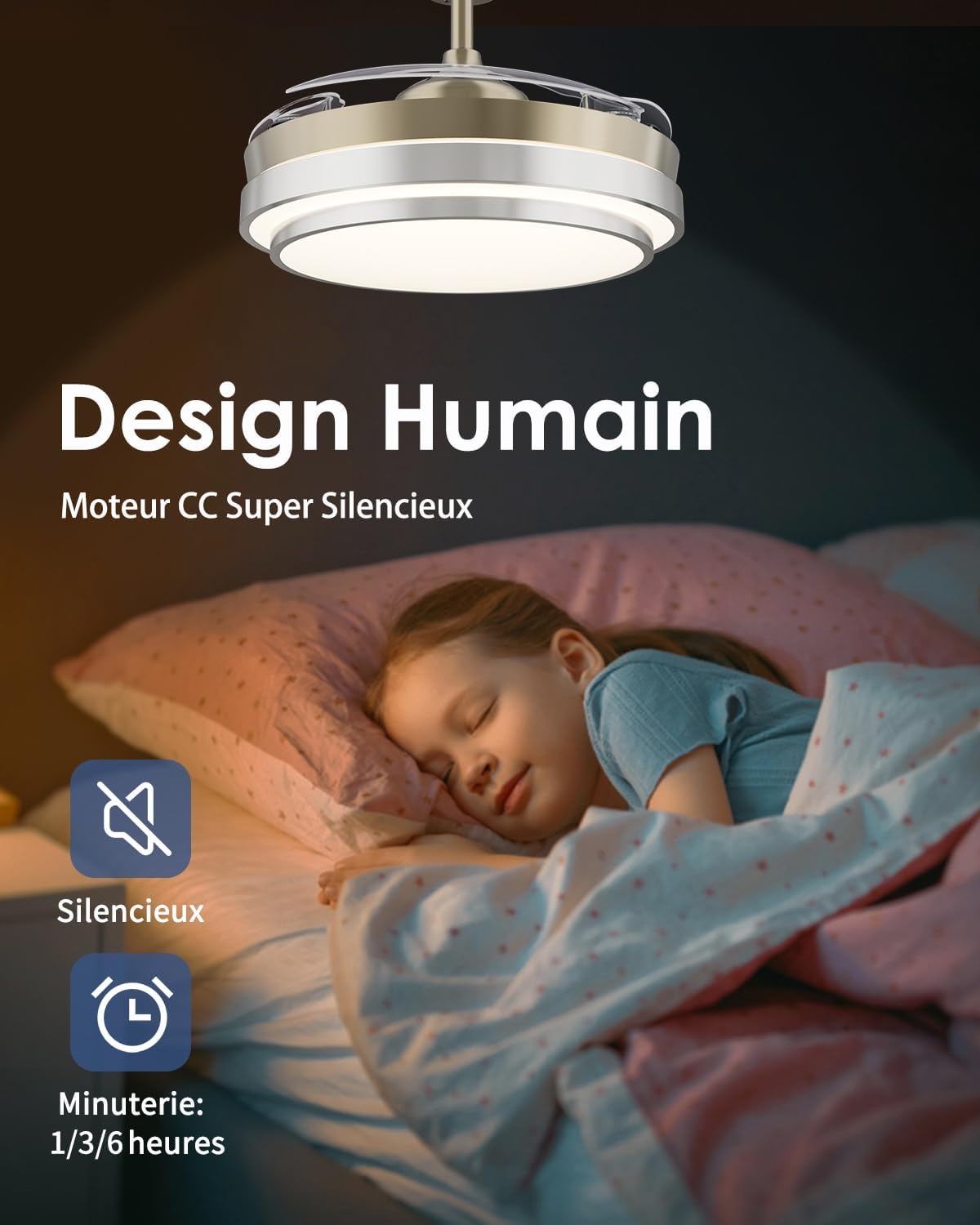 CJOY Plafondventilator met Licht (107cm) - 30% Korting!