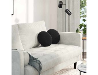 vidaXL Zitkussens 2 stuks Zwart Fluweel - 35% Korting