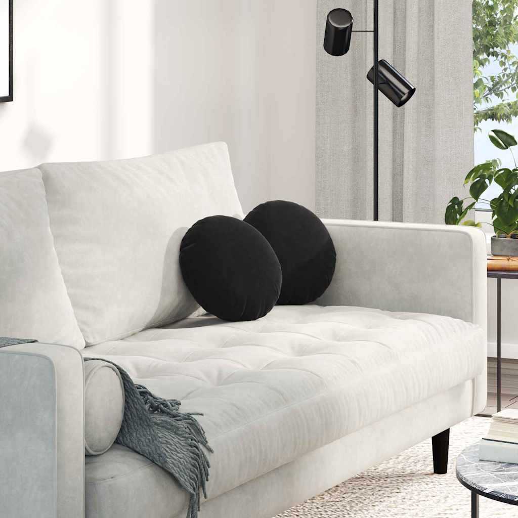vidaXL Zitkussens 2 stuks Zwart Fluweel - 35% Korting