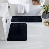 MIULEE Badmat Zwart 40x60 cm - 30% Korting | Zacht & Antislip