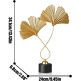Gouden Ginkgo Blad Sculptuur - 30% Korting! Handgemaakt Kunstwerk