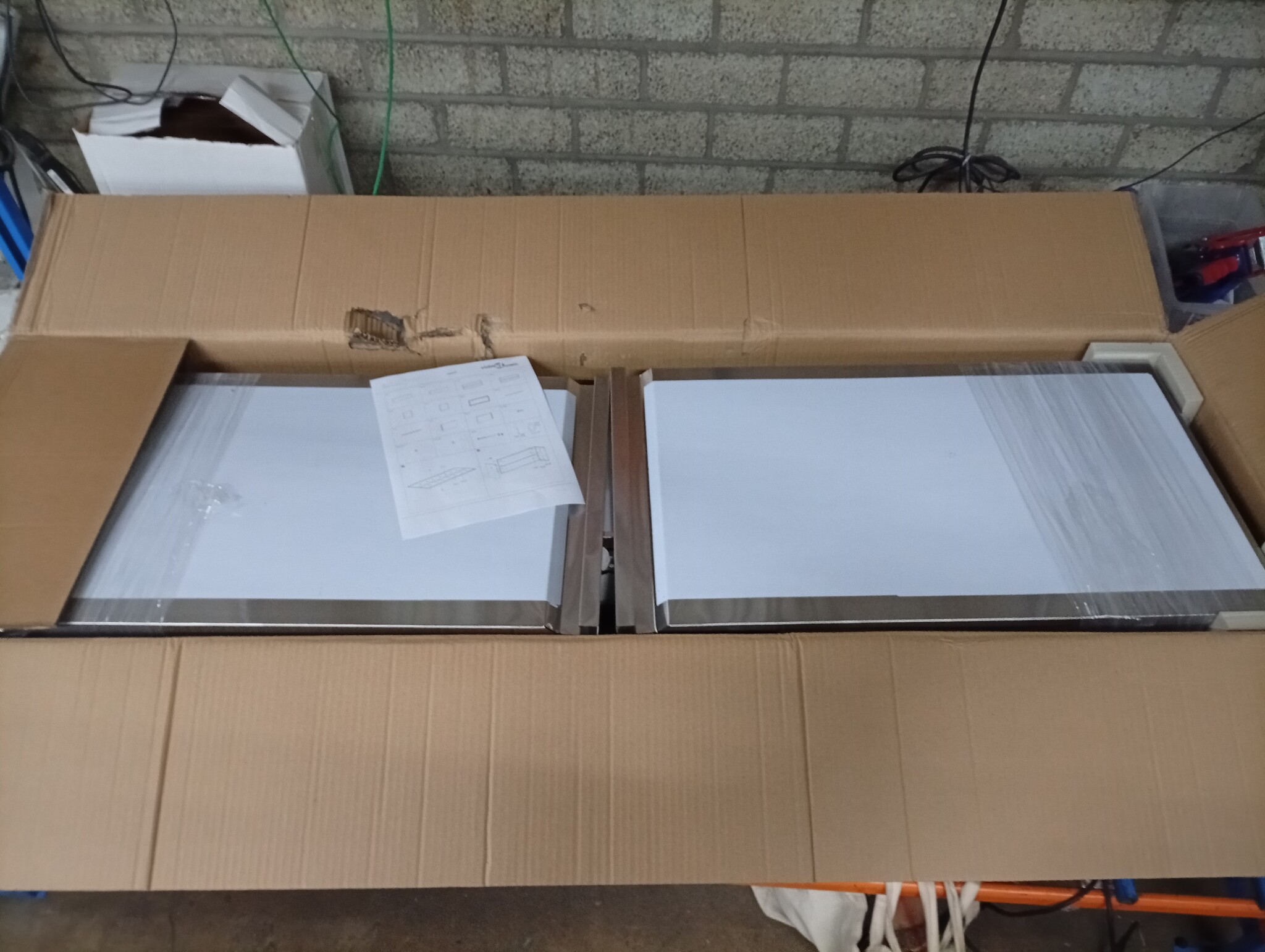 vidaXL Keukenwandkast RVS met Schuifdeuren - 150x40x50cm - 55% Korting!