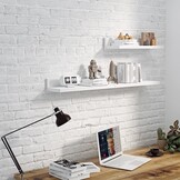 3x Zwevende Wandplank 39cm Wit - 30% Korting