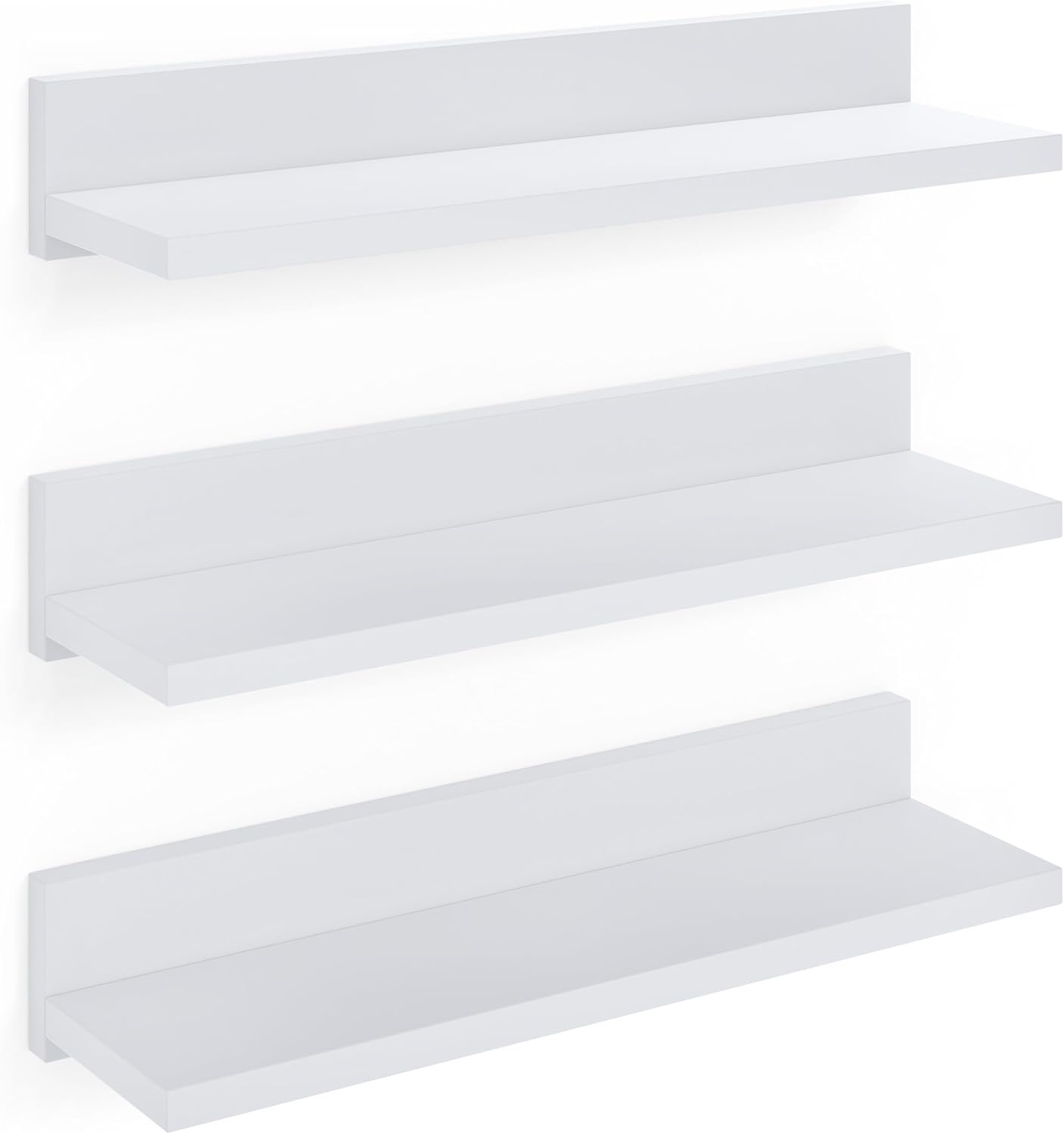 3x Zwevende Wandplank 39cm Wit - 30% Korting