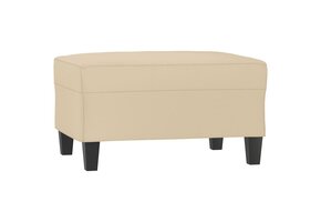 vidaXL Voetenbank 70x55x41 cm | 42% Korting | Crèmekleurig Microvezel