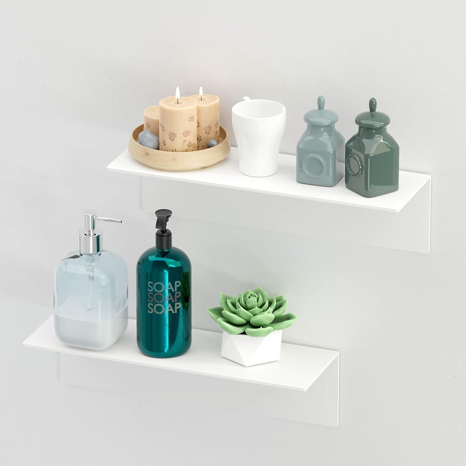 Toski Wandrek Wit 40cm - 30% Korting | Zelfklevend