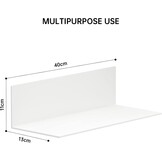 Toski Wandrek Wit 40cm - 30% Korting | Zelfklevend