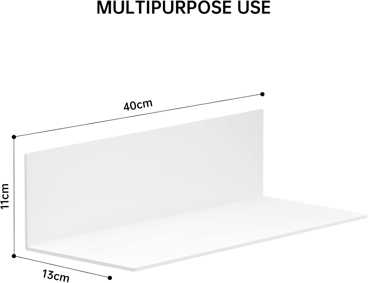 Toski Wandrek Wit 40cm - 30% Korting | Zelfklevend