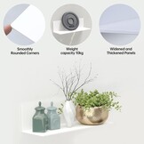 Toski Wandrek Wit 40cm - 30% Korting | Zelfklevend